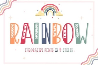 Stunning Rainbow Fonts for Eye-Catching Creative Projects