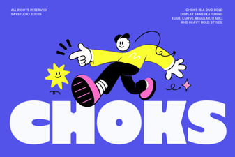 Choks Font - Bold Display Typeface for Creative Design Projects