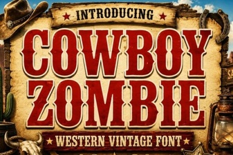 Cowboy Zombie Font: Bold Western Horror Typography for Creative Projects