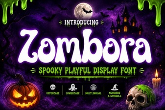 Zombora Font: Bold Display Typography for Creative Projects