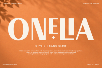 Onelia Font: a Modern Typeface for Creative Projects
