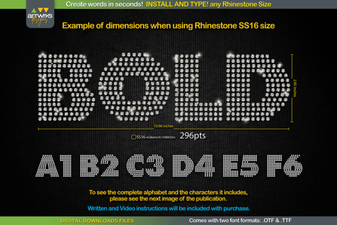 Create Sparkling Designs with Rs04 Rhinestone Font Template
