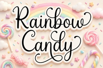 Rainbow Candy Font - Playful Script Font for Creative Designs