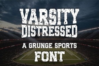 Varsity Distressed Font: Bold Vintage Typography Ideas